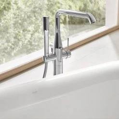 Grohe Essence Floor Mounted Bath Shower Mixer - Chrome - 23491001 -LuxTaps Store 23491001 D3 460