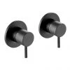 JTP Vos Matt Black Wall Mounted Side Valves (Pair) -LuxTaps Store 28089MB P