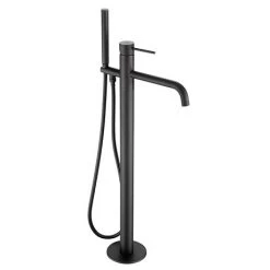 JTP Vos Matt Black Freestanding Bath Shower Mixer