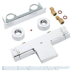 Grohe Grohtherm 2000 Wall Mounted Thermostatic Bath Shower Mixer - 34464001 13 Grohe Grohtherm 2000 Wall Mounted Thermostatic Bath Shower Mixer - 34464001 -LuxTaps Store 34464001 D5 460