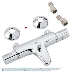 Grohe Grohtherm TMV2 800 Wall Mounted Thermostatic Bath Shower Mixer - 34567000 -LuxTaps Store 34567000 D4 460