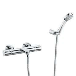 Roca T-1000 Wall Mounted Thermostatic Bath Shower Mixer + Kit