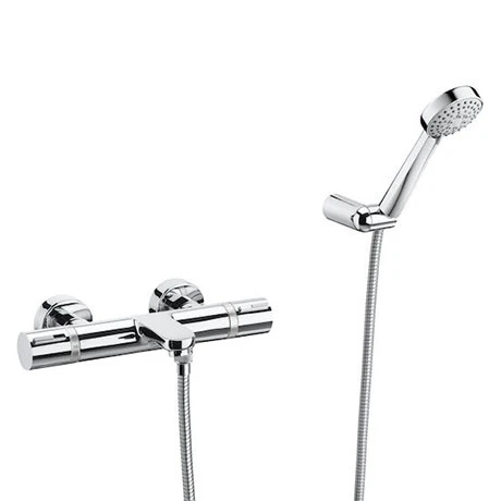 Roca T-1000 Wall Mounted Thermostatic Bath Shower Mixer + Kit 3 Roca T-1000 Wall Mounted Thermostatic Bath Shower Mixer + Kit