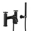 JTP Solex Matt Black Bath Shower Mixer with Shower Kit
