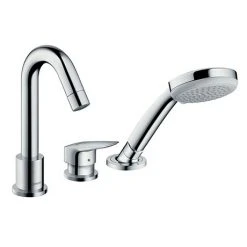 Hansgrohe Logis 3-Hole Deck Mounted Single Lever Bath Mixer - 71310000