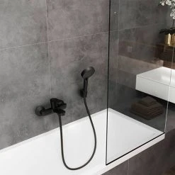 Hansgrohe Vernis Blend Exposed Single Lever Bath Shower Mixer - Matt Black - 71440670 6 Hansgrohe Vernis Blend Exposed Single Lever Bath Shower Mixer - Matt Black - 71440670 -LuxTaps Store 71440670 ai1 460
