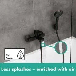 Hansgrohe Vernis Blend Exposed Single Lever Bath Shower Mixer - Matt Black - 71440670 7 Hansgrohe Vernis Blend Exposed Single Lever Bath Shower Mixer - Matt Black - 71440670 -LuxTaps Store 71440670 ai2 460