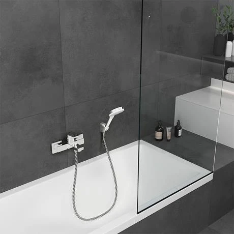 Hansgrohe Vernis Shape Exposed Single Lever Bath Shower Mixer - Chrome - 71450000 4 Hansgrohe Vernis Shape Exposed Single Lever Bath Shower Mixer - Chrome - 71450000 - Image 2