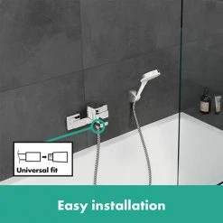 Hansgrohe Vernis Shape Exposed Single Lever Bath Shower Mixer - Chrome - 71450000 8 Hansgrohe Vernis Shape Exposed Single Lever Bath Shower Mixer - Chrome - 71450000 -LuxTaps Store 71450000 ai2 460