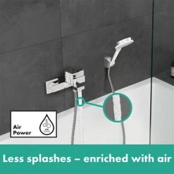 Hansgrohe Vernis Shape Exposed Single Lever Bath Shower Mixer - Chrome - 71450000 9 Hansgrohe Vernis Shape Exposed Single Lever Bath Shower Mixer - Chrome - 71450000 -LuxTaps Store 71450000 ai3 460