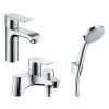 Hansgrohe Metris 110 Basin Mixer + Bath Shower Mixer Tap Package -LuxTaps Store 88100778 P