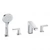 Roca Escuadra 4-Hole Bath Shower Mixer with Kit - A5A0901C00