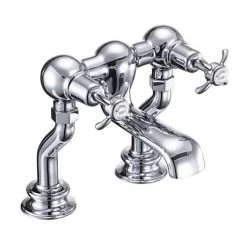 Burlington Anglesey Regent - Chrome Deck Mounted Bath Filler - ANR23