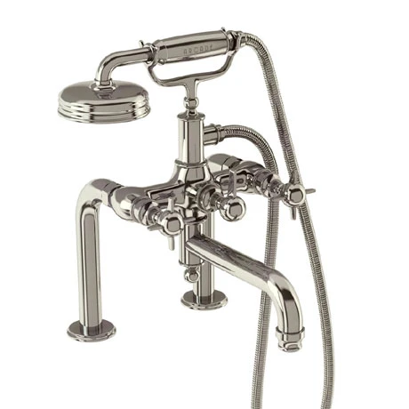 Arcade Deck Mounted Bath Shower Mixer - Nickel - Various Tap Head Options 3 Arcade Deck Mounted Bath Shower Mixer - Nickel - Various Tap Head Options