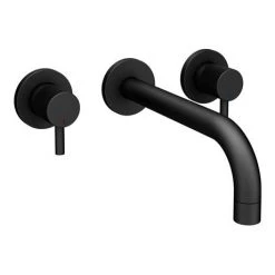 Arezzo Fluted Round Matt Black Wall Mounted (3TH) Bath Filler Tap 7 Arezzo Fluted Round Matt Black Wall Mounted (3TH) Bath Filler Tap -LuxTaps Store AZ1WTMBF d4 460