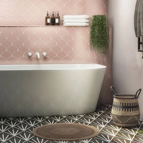 Arezzo Round Matt White Wall Mounted (3TH) Bath Filler Tap 4 Arezzo Round Matt White Wall Mounted (3TH) Bath Filler Tap - Image 2