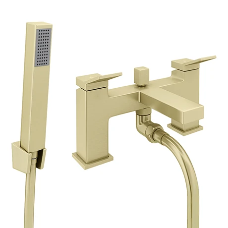 Arezzo Leva Bath Shower Mixer incl. Shower Kit Brushed Brass 3 Arezzo Leva Bath Shower Mixer incl. Shower Kit Brushed Brass