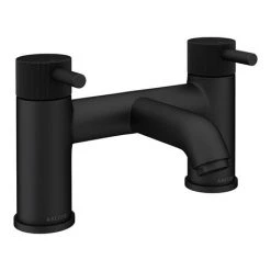 Arezzo Fluted Round Matt Black Bath Filler Tap -LuxTaps Store AZ7TMBF d5 460