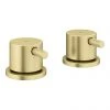 Arezzo Brushed Brass 3/4" Deck Bath Side Valves (Pair) 2 Arezzo Brushed Brass 3/4" Deck Bath Side Valves (Pair) -LuxTaps Store AZBBSDV n p