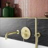 Arezzo Brushed Brass Round Concealed Manual Valve with Bath Spout + Shower Handset 1 Arezzo Brushed Brass Round Concealed Manual Valve with Bath Spout + Shower Handset -LuxTaps Store AZBBSPK2 n p