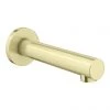 Arezzo Brushed Brass Round Wall Mounted Straight Bath Spout 2 Arezzo Brushed Brass Round Wall Mounted Straight Bath Spout -LuxTaps Store AZBBSP nw p
