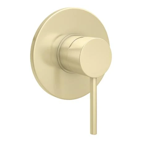 Arezzo Brushed Brass Round Concealed Manual Valve + Bath Spout 4 Arezzo Brushed Brass Round Concealed Manual Valve + Bath Spout - Image 2