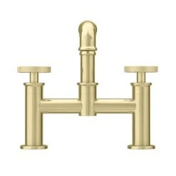 Arezzo Brushed Brass Industrial Style Bath Filler -LuxTaps Store AZISBB03 n d2 460
