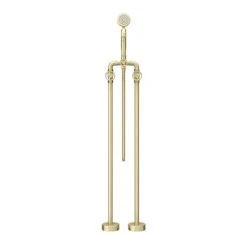 Arezzo Brushed Brass Industrial Style Freestanding Bath Shower Mixer Tap -LuxTaps Store AZISBB05 n d4 460