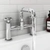 Arezzo Chrome Industrial Style Bath Filler 1 Arezzo Chrome Industrial Style Bath Filler -LuxTaps Store AZISCH03 n p