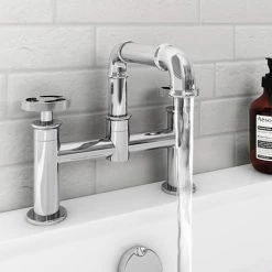 Arezzo Chrome Industrial Style Bath Filler