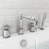 Arezzo Chrome 4TH Industrial Style Deck Mounted Bath Shower Mixer inc. Pull Out Handset 1 Arezzo Chrome 4TH Industrial Style Deck Mounted Bath Shower Mixer inc. Pull Out Handset -LuxTaps Store AZISCH04 n p