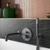 Arezzo Matt Black Round Concealed Manual Valve with Bath Spout + Shower Handset 1 Arezzo Matt Black Round Concealed Manual Valve with Bath Spout + Shower Handset -LuxTaps Store AZMBSPK2 p