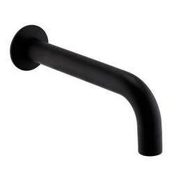 Arezzo Matt Black Round Concealed Manual Valve + Bath Spout -LuxTaps Store AZMBWBF d2 460
