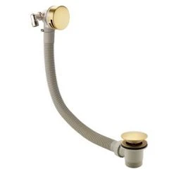 Arezzo Brushed Brass Round Concealed Thermostatic Shower Valve w. Handset + Freeflow Bath Filler -LuxTaps Store AZSVHBBF n d3 460