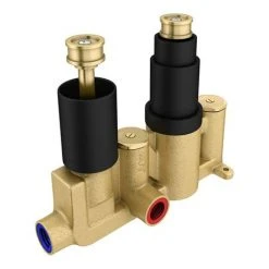 Arezzo Matt Black Wall Mounted Slimline Waterfall Bath Filler + Concealed Thermostatic Valve 10 Arezzo Matt Black Wall Mounted Slimline Waterfall Bath Filler + Concealed Thermostatic Valve -LuxTaps Store AZWF05 d2 460