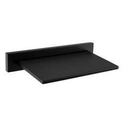 Arezzo Matt Black Wall Mounted Slimline Waterfall Bath Filler + Concealed Thermostatic Valve 12 Arezzo Matt Black Wall Mounted Slimline Waterfall Bath Filler + Concealed Thermostatic Valve -LuxTaps Store AZWF05 d6 460