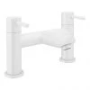 Arezzo Round Matt White Bath Filler Tap 2 Arezzo Round Matt White Bath Filler Tap -LuxTaps Store AZWHTBF P1