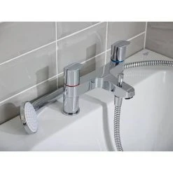 Ideal Standard Ceraflex 2 Hole Bath Shower Mixer - B1823AA -LuxTaps Store B1823AA D4 460