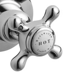 Bayswater White Crosshead Wall Mounted Bath Shower Mixer -LuxTaps Store BAYT101 D1 460