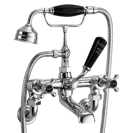 Bayswater Black Crosshead Wall Mounted Bath Shower Mixer 3 Bayswater Black Crosshead Wall Mounted Bath Shower Mixer