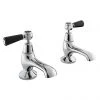 Bayswater Black Lever Domed Collar Traditional Bath Taps -LuxTaps Store BAYT342 P