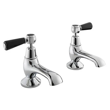 Bayswater Black Lever Domed Collar Traditional Bath Taps 3 Bayswater Black Lever Domed Collar Traditional Bath Taps