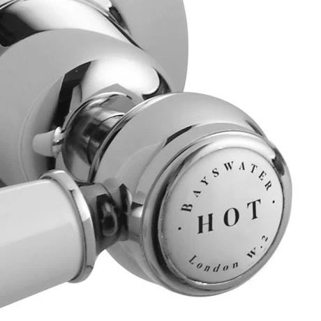 Bayswater White Lever Deck Mounted Bath Shower Mixer 4 Bayswater White Lever Deck Mounted Bath Shower Mixer - Image 2