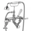 Bayswater White Lever Deck Mounted Bath Shower Mixer -LuxTaps Store BAYT404 P