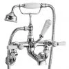 Bayswater White Lever Wall Mounted Bath Shower Mixer -LuxTaps Store BAYT410 PN