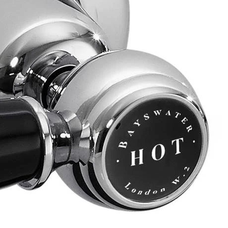 Bayswater Black Lever Traditional Bath Taps 4 Bayswater Black Lever Traditional Bath Taps - Image 2