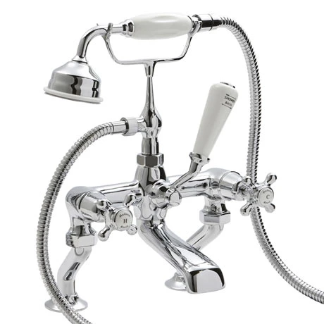 Hudson Reed Topaz Dome Deck Mounted Bath Shower Mixer + Shower Kit 3 Hudson Reed Topaz Dome Deck Mounted Bath Shower Mixer + Shower Kit
