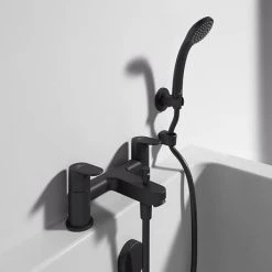 Ideal Standard Cerafine O Silk Black Dual Control Bath Shower Mixer -LuxTaps Store BC708XG D1 460