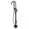 BagnoDesign M-Line Diffusion Matt Black Freestanding Bath Shower Mixer -LuxTaps Store BDM MLI 438 MB P