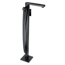 BagnoDesign Zephyr Matt Black Freestanding Bath Shower Mixer (Excluding Handset)
